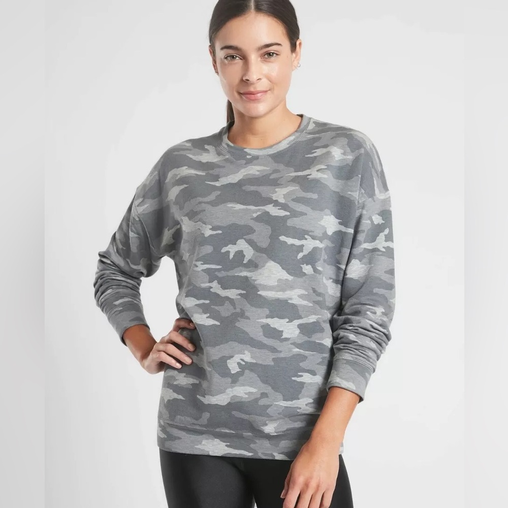 NWOT Athleta Camo Studio to Street pullover sweatshirt